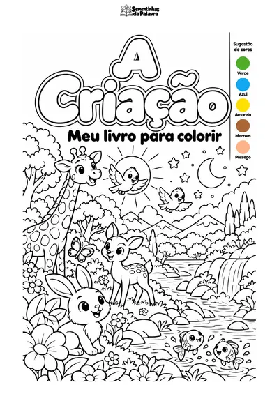 Capa de A Criação para colorir